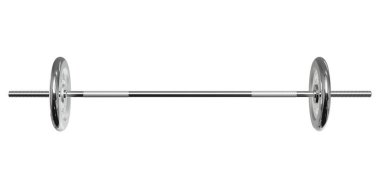 Demir Halter, 20 kg ya da 44 lb plakalı, yan görüşlü, beyaz arka planda izole edilmiş. 3B illüstrasyon