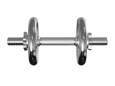 Demir Krom Ayarlanabilir Şapşal, halter spor aletleri, yan görüş, beyaz arka planda izole edilmiş. 3B illüstrasyon