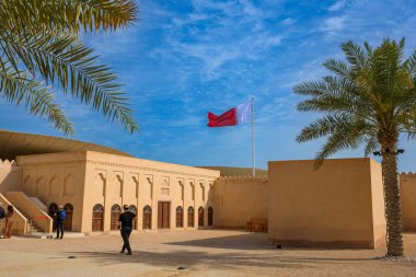 Doha, Katar - 16 Şubat 2024: Katar Ulusal Müzesi 'nde Şeyh Abdullah bin Jassim Al Thani' nin orijinal sarayı