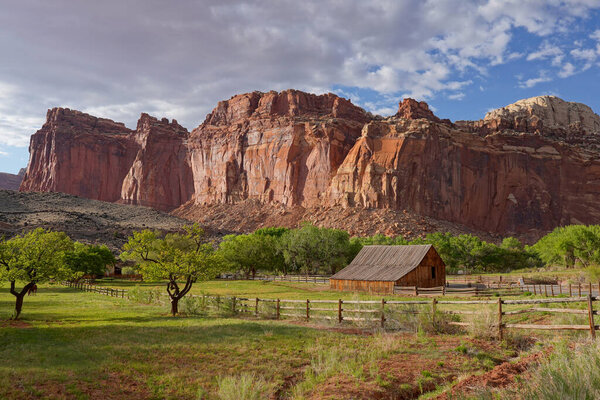 Gifford Homestead and Barn located in the Fruita Historic District of Capitol Reef National Park, Utah