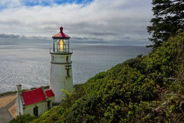 Floransa yakınlarındaki Oregon Sahili 'ndeki Heceta Baş Feneri