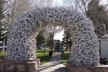 Geyik Antler Kemeri Jackson, Wyoming 'deki kasaba meydanında.