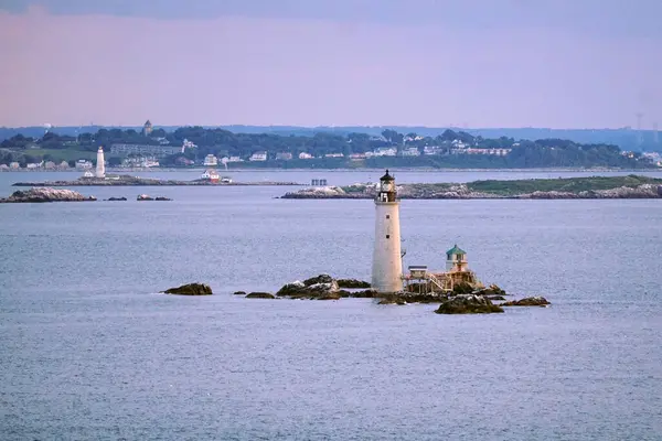 stock image The Graves Lighthouse in Boston Harbor built in 1905