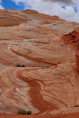 Nevada 'daki Ateş Vadisi Eyalet Parkı' nda renkli kumtaşı oluşumları