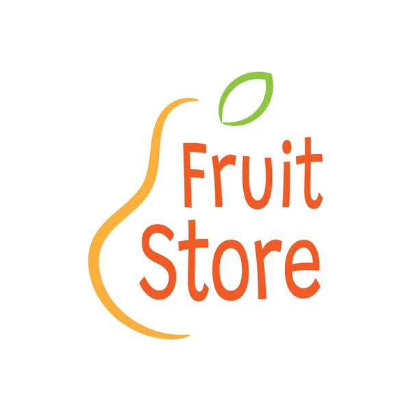 Stock vector Logo design of organic fresh fruit in vector