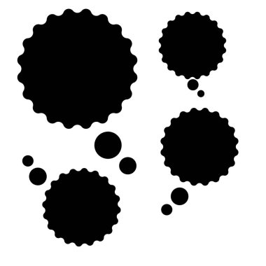 eps vektöründe siyah renkli konuşma baloncukları grubu