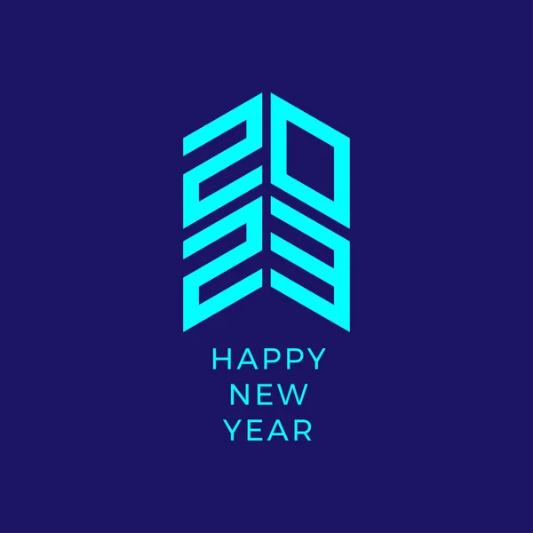 Happy New Year 2023 Text Design Pentru Șablon Design Broșură — Vector de stoc