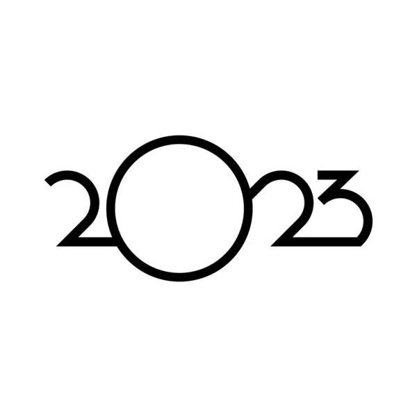 Feliz Ano Novo 2023 Design Texto Para Modelo Design Folheto — Vetor de Stock