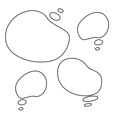 Herhangi bir tasarım için eps vektöründe özeti olan konuşma baloncukları grubu