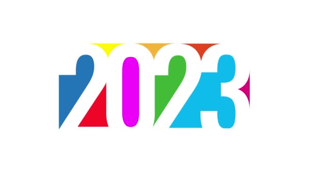 Καλή Χρονιά 2023 Ευχετήρια Σχεδίαση Κίνηση Γραφιστική Σχεδίαση — Αρχείο Βίντεο