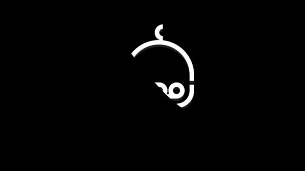 Анимационная Арабская Каллиграфия Рамадан Карим Английском Языке Переводится Щедрый Месяц — стоковое видео