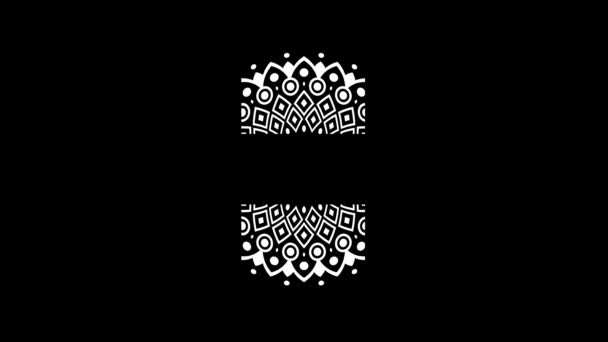 ヴィンテージマンダラテーマ背景アニメーション4K映像装飾曼荼羅 花のヴィンテージ装飾要素の東洋のイスラムパターン — ストック動画