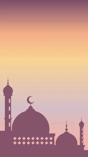 Islamic Background Template Social Media Story Template Copy Space Area — Stok Vektör