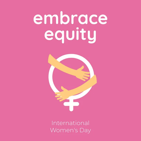 Design International Women Day Embrace Equity Theme Eps Vector File — Stock Vector