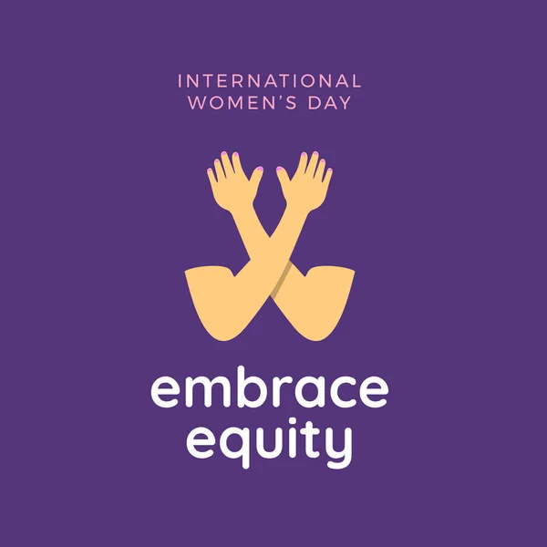 Design International Women Day Embrace Equity Theme Eps Vector File — Stock Vector