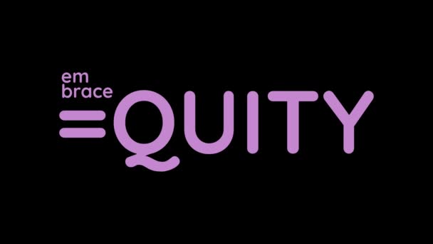 Animationsdesign Zur Feier Des Internationalen Frauentages Mit Umarmung Equity Thema — Stockvideo