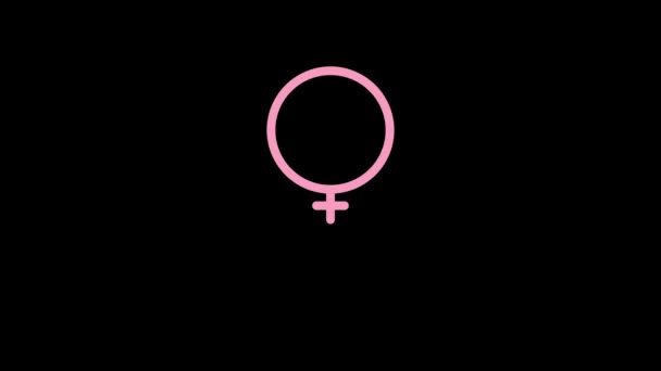 Uluslararası Kadınlar Günü Eşitlik Temasıyla Kutlamak Için Animasyon Tasarımı — Stok video