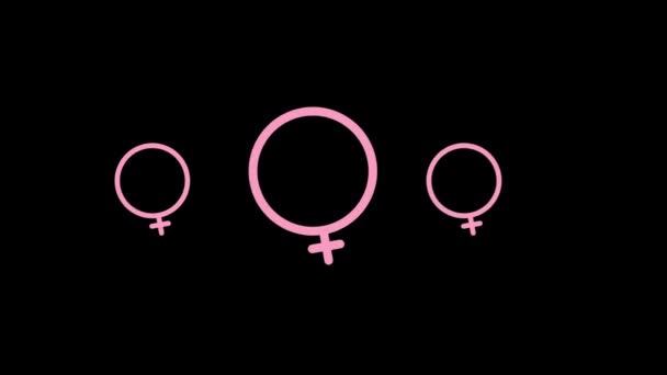 株式をテーマにした国際女性デーを祝うための2Dアニメーションデザイン — ストック動画