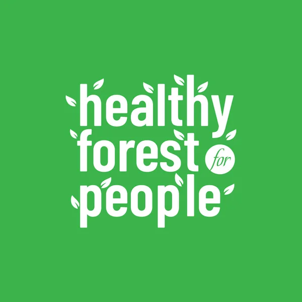 Progettazione Celebrare Giornata Internazionale Delle Foreste Con Foreste Sane Persone — Vettoriale Stock