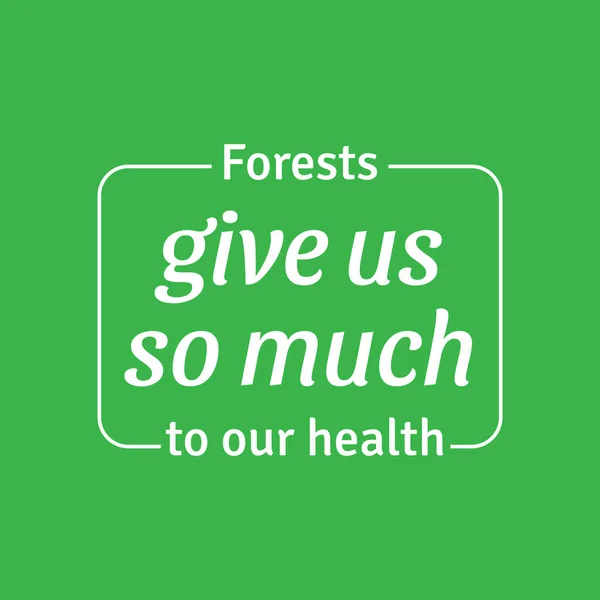 Tervezés Nemzetközi Erdők Napjának Ünneplésére Egészséges Erdővel Egészséges Emberek Számára — Stock Vector