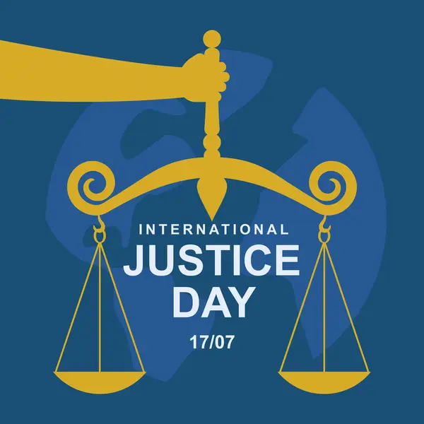 Stock vector illustration design for celebrating world day for international justice