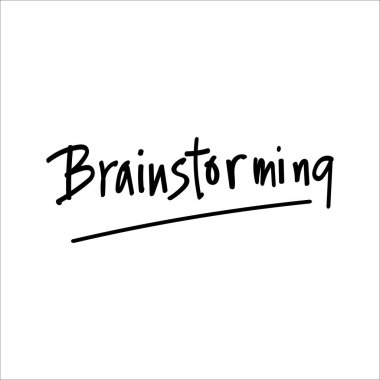 Beyin fırtınası konseptiyle ilgili tasarım. Vektör illüstrasyonu