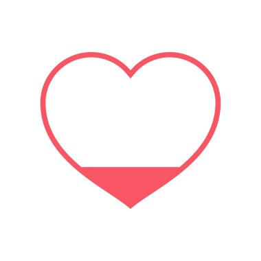 Sevgi derecelendirmesi için dizayn, vektör içinde kalp ikonu ile geri bildirim derecesi