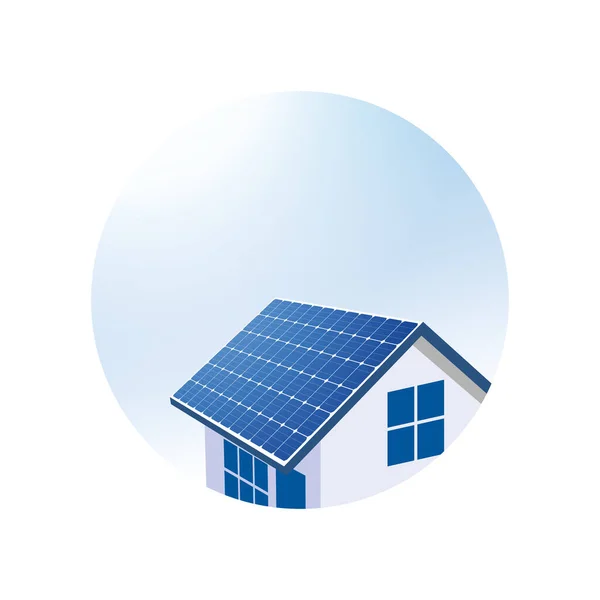 Design Sobre Ilustração Energia Painel Solar Recursos Energia Renovável — Vetor de Stock