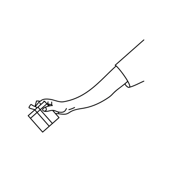 人的手 手势和手势的线条艺术 — 图库矢量图片
