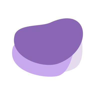 Fotokopi alanı için organik kütle. Afiş ve el ilanı için soyut sıvı dalga şekli. Grafik reklam tasarımı için basit yuvarlak damlacık şekli. Vektör illüstrasyonu