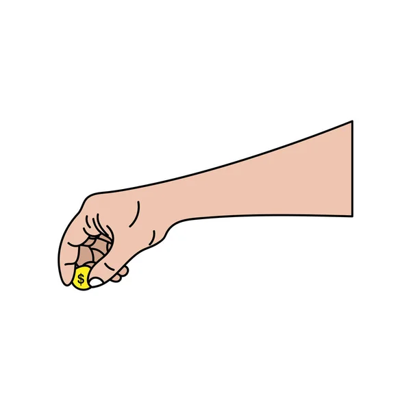 Иллюстрация Человеческих Рук Знаков Жестов Изолированный Вектор Белом Фоне — стоковый вектор