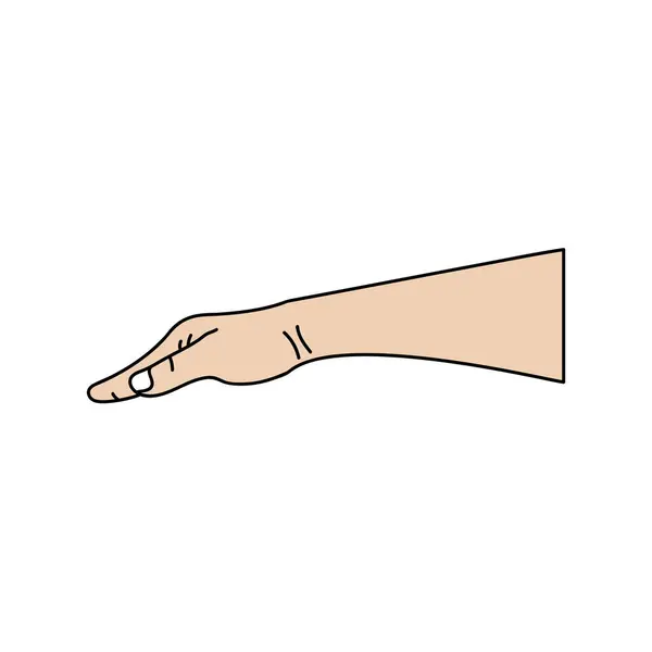 Απεικόνιση Ανθρώπινων Χεριών Σημείων Και Χειρονομιών Απομονωμένο Διάνυσμα Λευκό Φόντο — Διανυσματικό Αρχείο