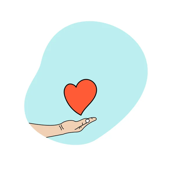 Иллюстрация Человеческой Руки Благотворительности Любого Дизайна Знаков Жестов Изолированный Вектор — стоковый вектор