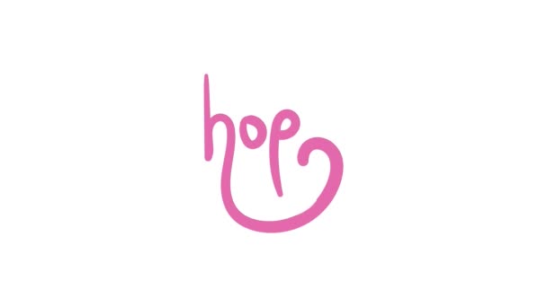 Hope Animace Typografie Design Konceptu Naděje Rozlišení — Stock video