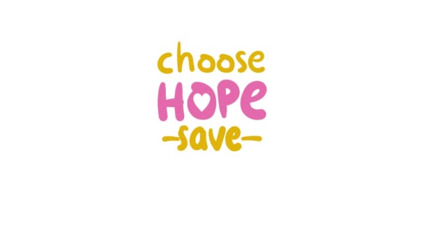 Hope Animation Typografi Design Hopp Koncept Upplösning — Stockvideo