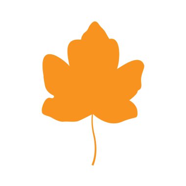 Sonbahar yaprakları, beyaz arka planda izole. Basit düz çizgi film tarzı. İzole vektör çizimi. Çıkartmalar, logo, web ve mobil uygulama için tasarım.