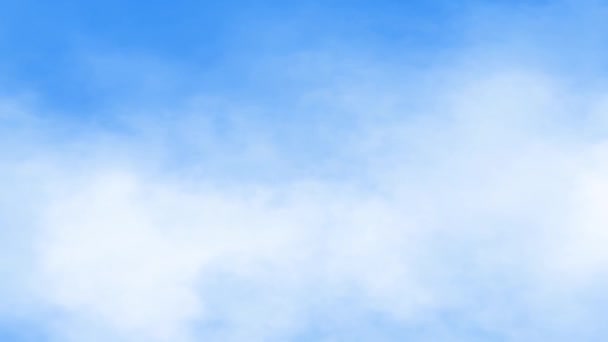現実的な雲の空のアニメーション ブルースカイバックグラウンドのアニメーションクラウドタイムラップ 自然の雲の風景イラスト — ストック動画