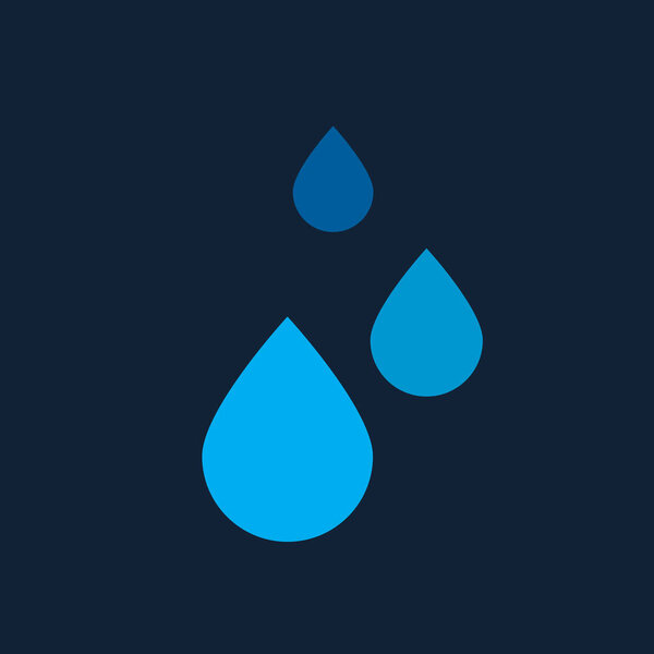 Dew icon. Water, blood, oil or liquid droplet icon isolated vector illustration.
