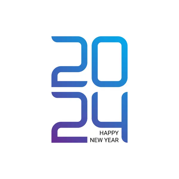 2024 Typography Logo Tasarımı Konsepti Mutlu Yıllar 2024 Logo Tasarımı