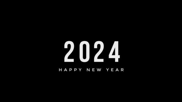 Motion Design Gráfico Sobre Ano 2024 — Vídeo de Stock