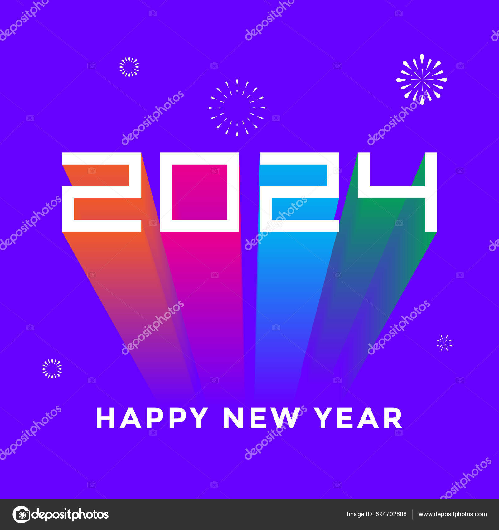 2024 Typografi Logo Design Koncept Gott Nytt 2024 Logo Design vektor av