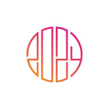 2024 Typography logo tasarımı konsepti. Mutlu yıllar 2024 logo tasarımı