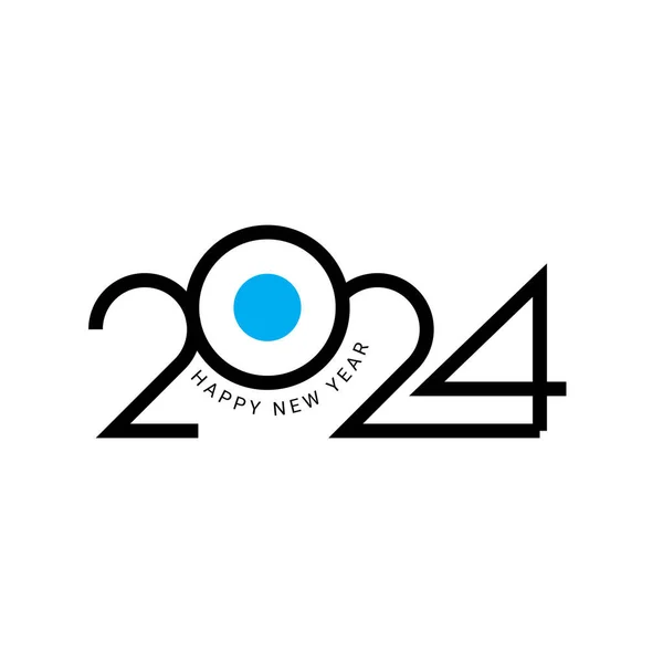 2024 Typography Logo Tasarımı Konsepti Mutlu Yıllar 2024 Logo Tasarımı Stok Vektörü © zen23