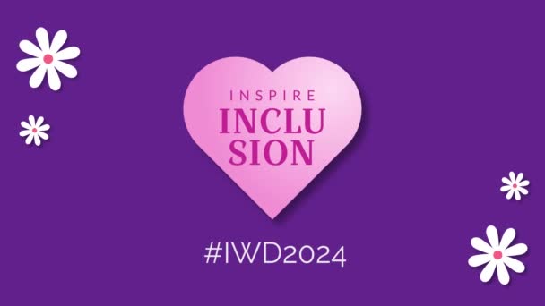 Motion Design Celebrating International Women Day Inspire Inclusion Theme Resolución — Vídeo de stock