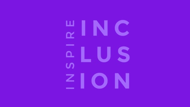 Motion Design Celebrating International Women Day Inspire Inclusion Theme Resolución — Vídeos de Stock