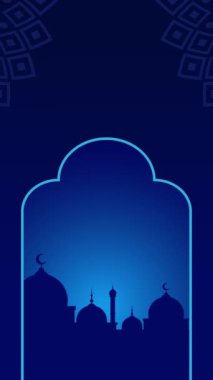 Sosyal medya hikayesi için dikey İslami arka plan. 4k çözünürlüğü