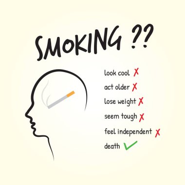 Design for world no-smoking day with protecting children from tobacco industry interferences theme clipart