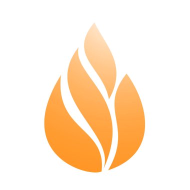 Tutku, enerji ve yaratıcılığı temsil eden turuncu renkli aleve benzer bir şekil..