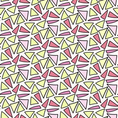 Soyut dikişsiz desen, elle çizilmiş geometri elementleri