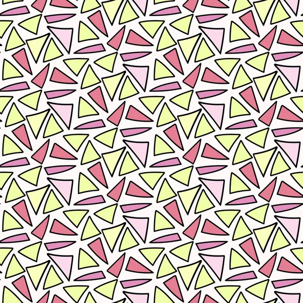 抽象的なシームレスなパターン 手描きの幾何学的要素 — ストックベクタ